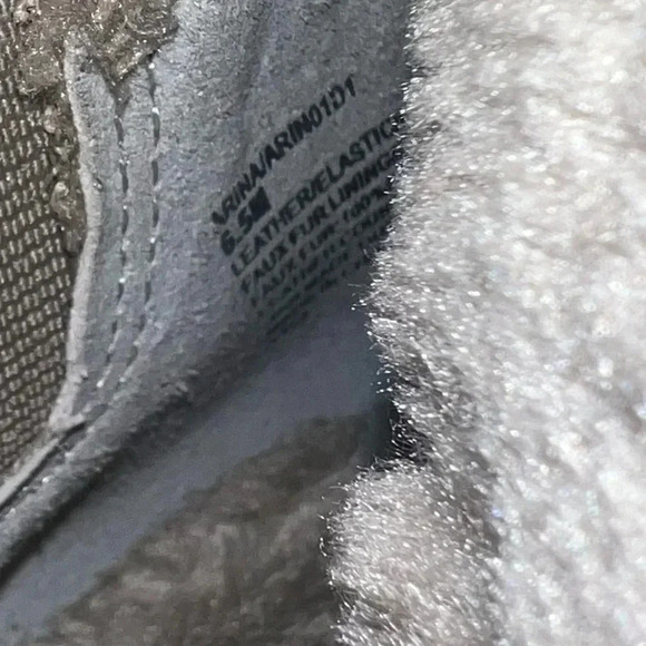 Steven New York Arian Chelsea Boot Like New size 6.5 Grey Lug soles faux fur - Picture 10 of 11